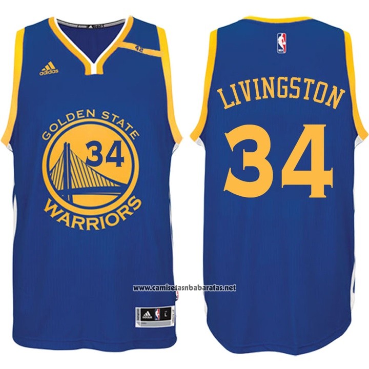 Camiseta Golden State Warriors Shaun Livingston #34 Azul